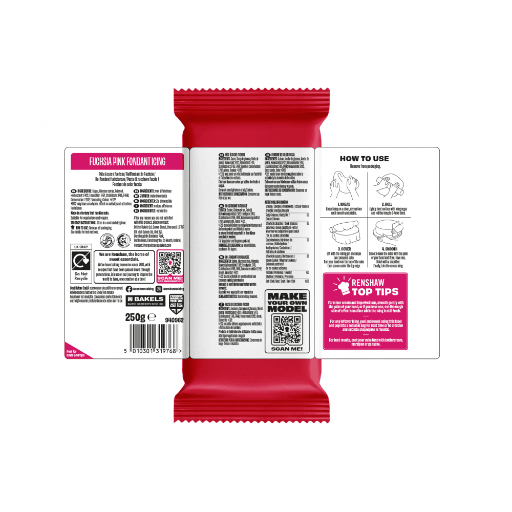 Renshaw Professional Sugarpaste 250g - Fuchsia Pink