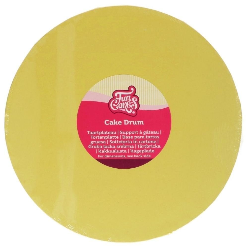 12" Cake Drum Round - Pastel Yellow