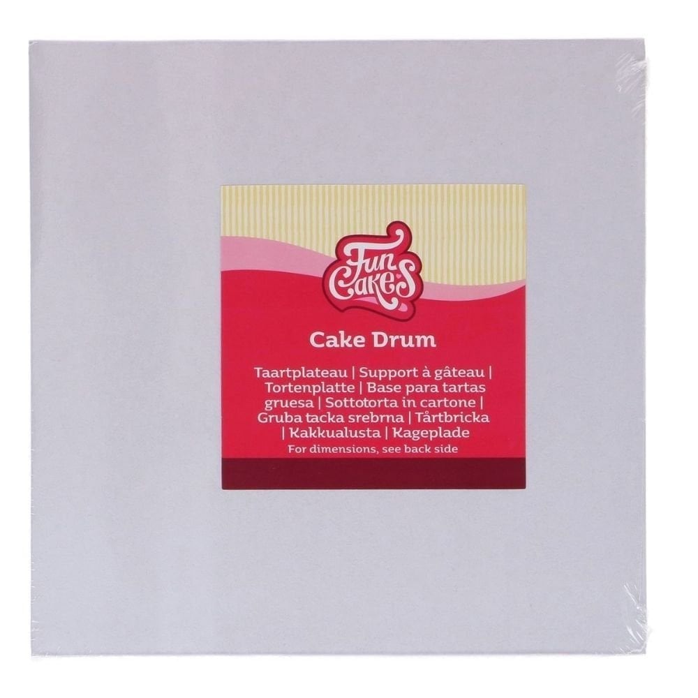 Cake Drum Square White Thick - 12"