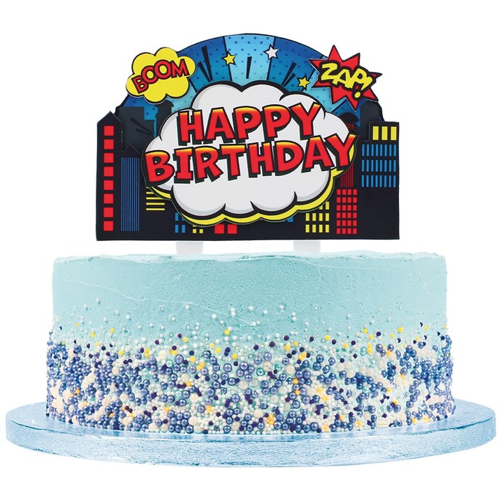 Culpitt Gumpaste Decoration - Superhero Happy Birthday