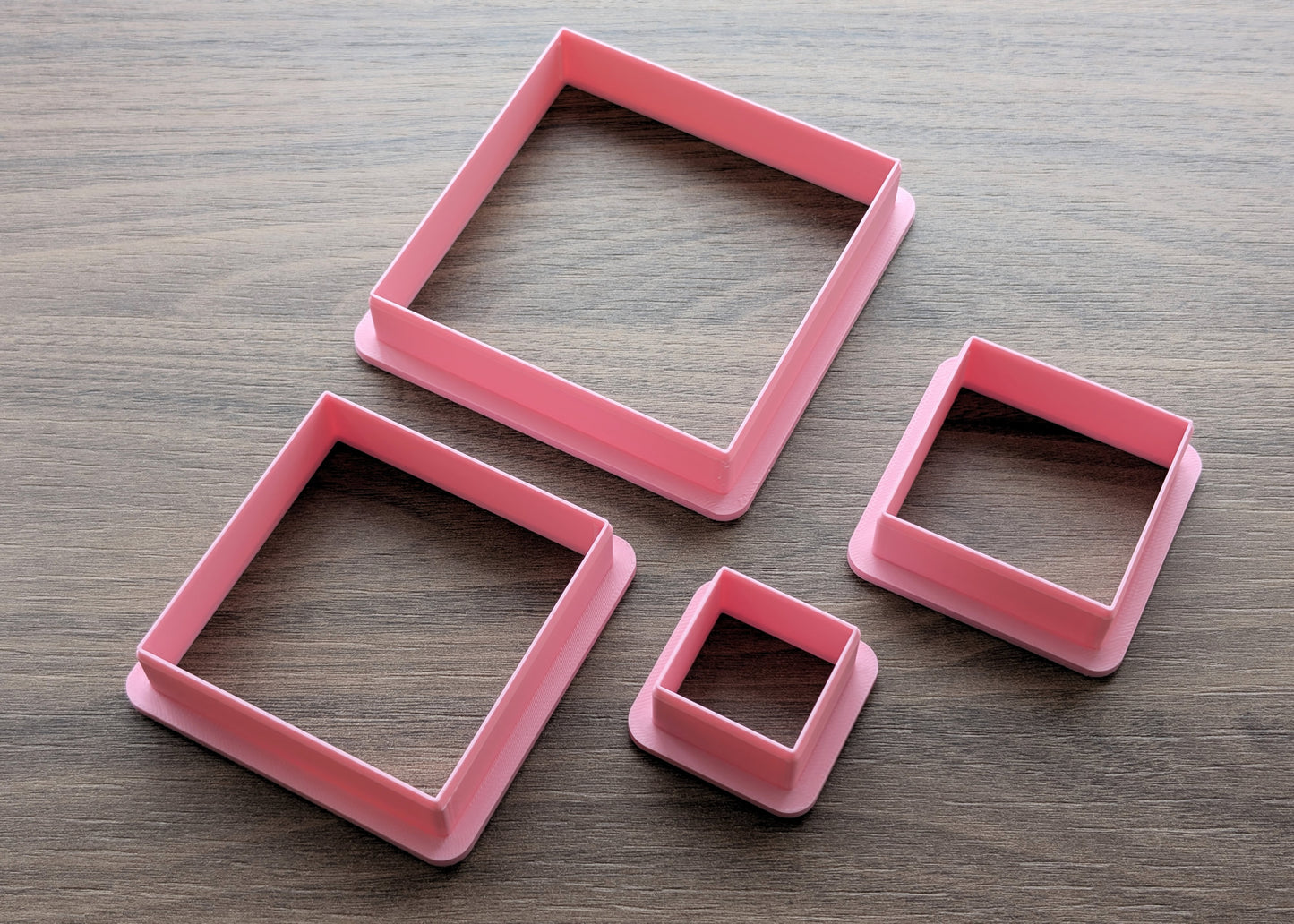 Squares Cookie/Fondant Cutters - 4pcs (3cm, 5cm, 7cm & 9cm)