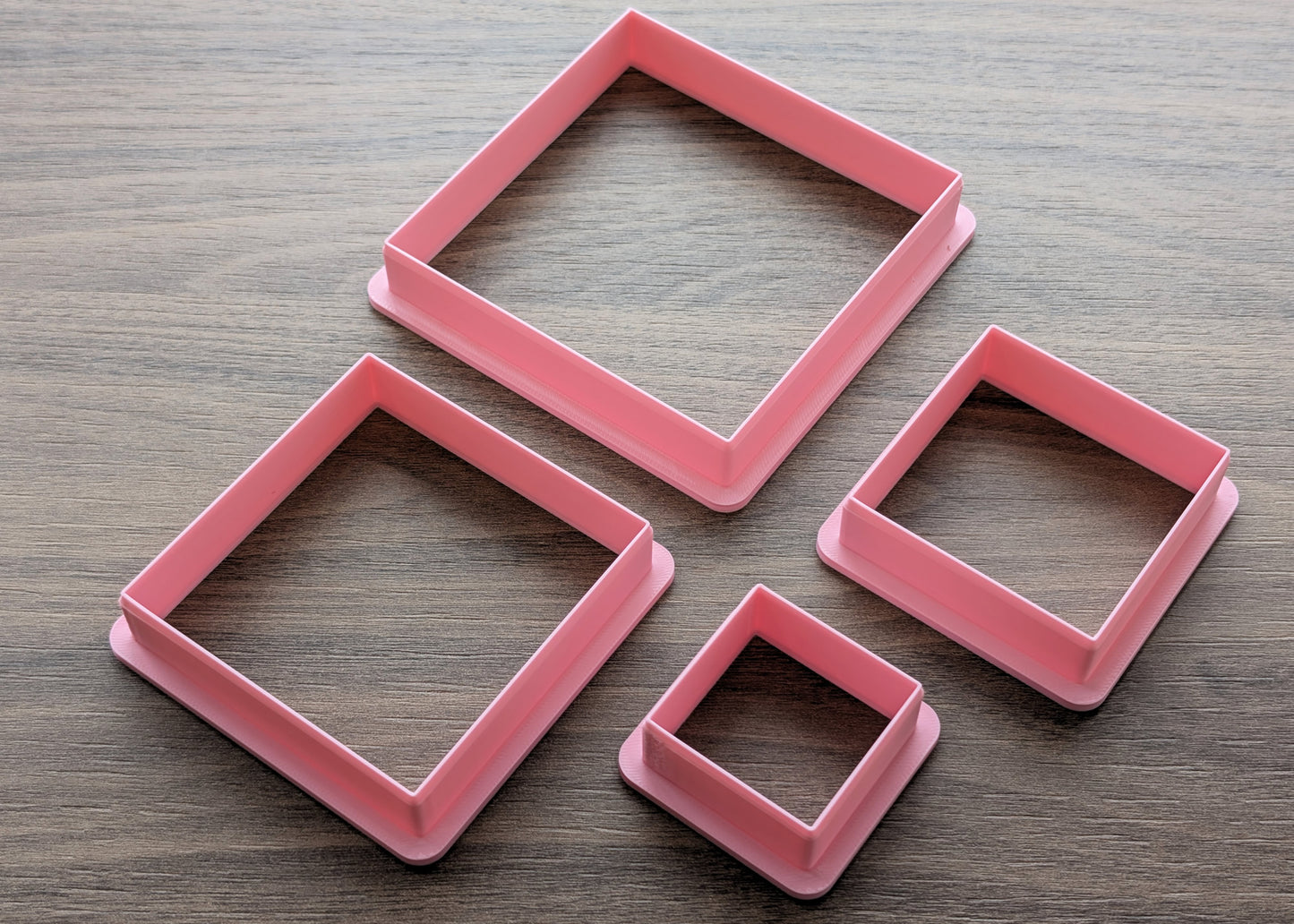 Squares Cookie/Fondant Cutters - 4pcs (4cm, 6cm, 8cm & 10cm)