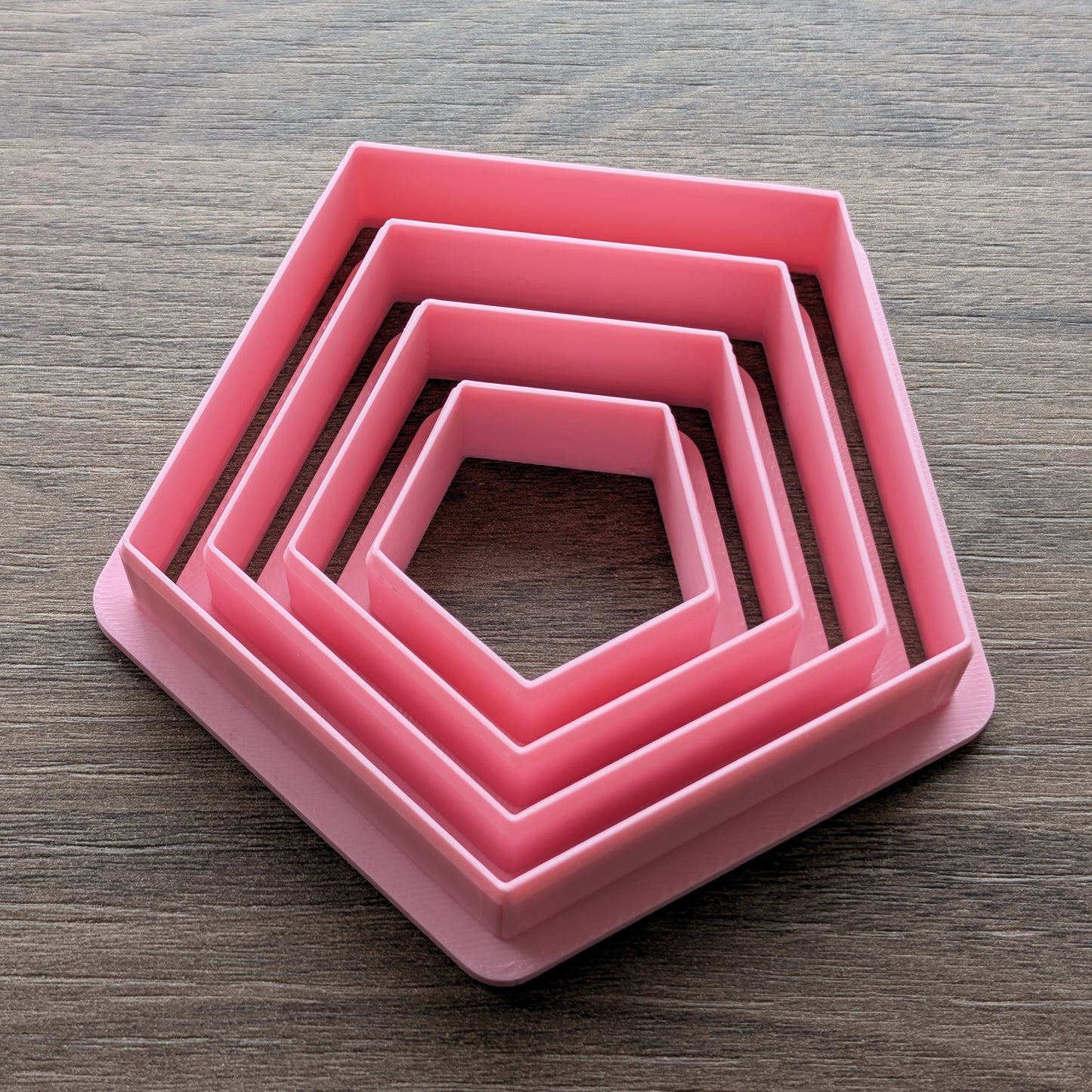 Pentagon Cookie/Fondant Cutters - 4pcs (4cm, 6cm, 8cm & 10cm)