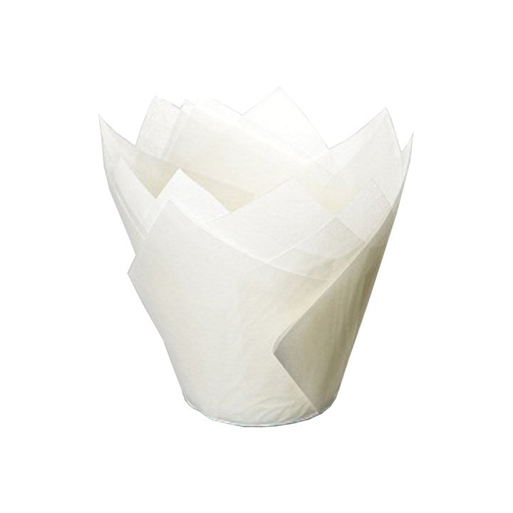 Tulip Muffin / Cupcake Case - White 50pc
