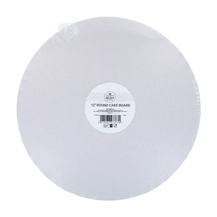 Cake Drum Round White Thick - 12" CS