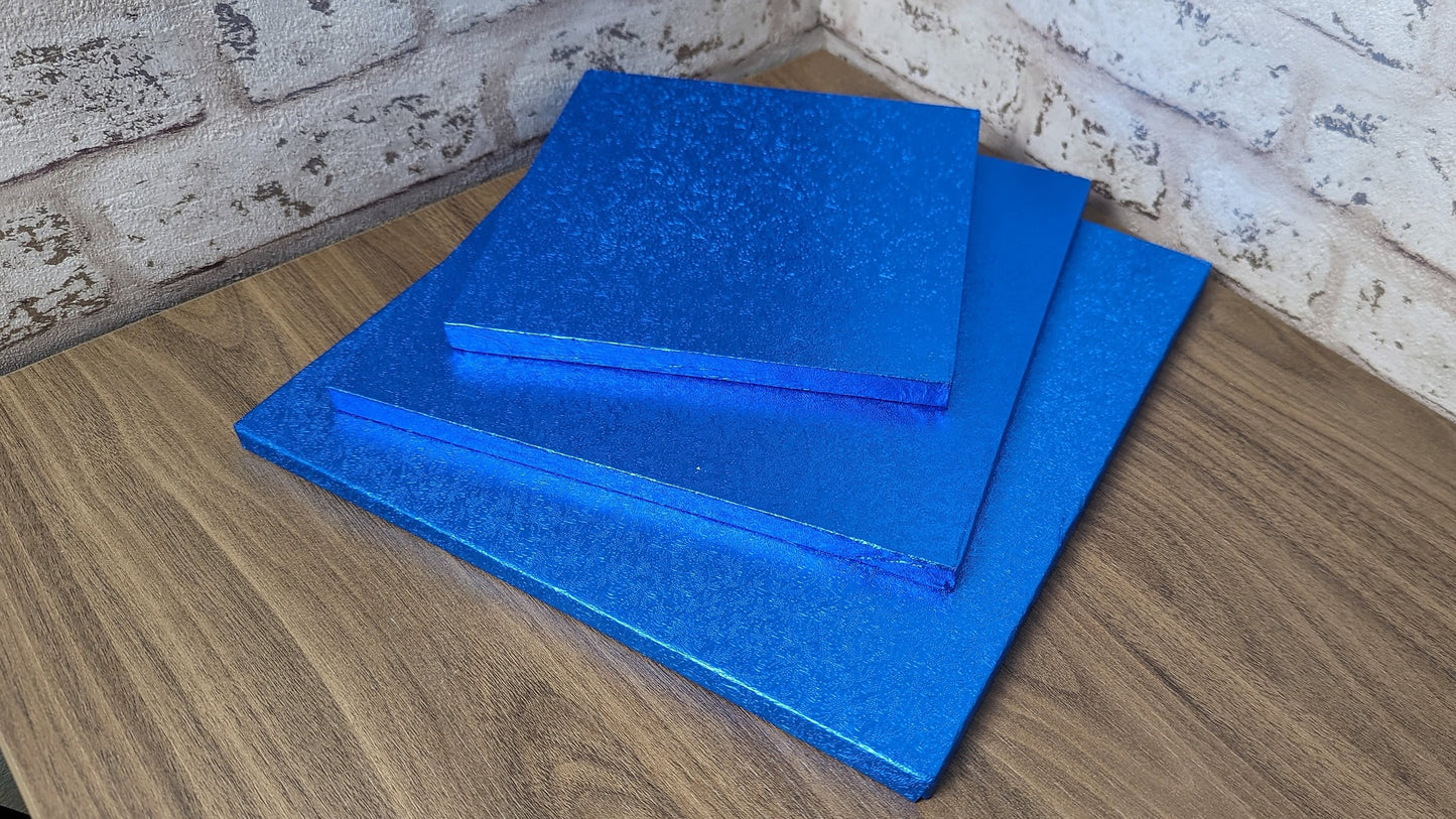 Dark Blue Square Cake Drums - 14"