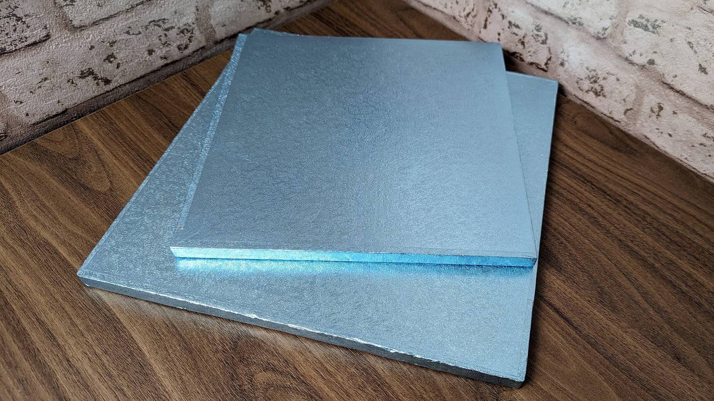 Light Blue Square Cake Drums - 14"