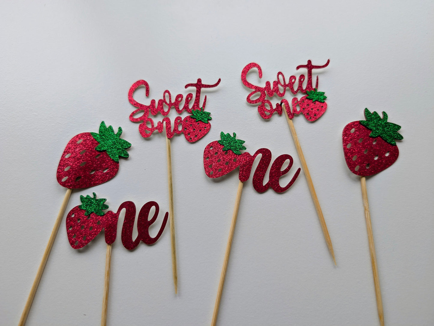 Sweet One Theme Cupcake Picks - 6pcs