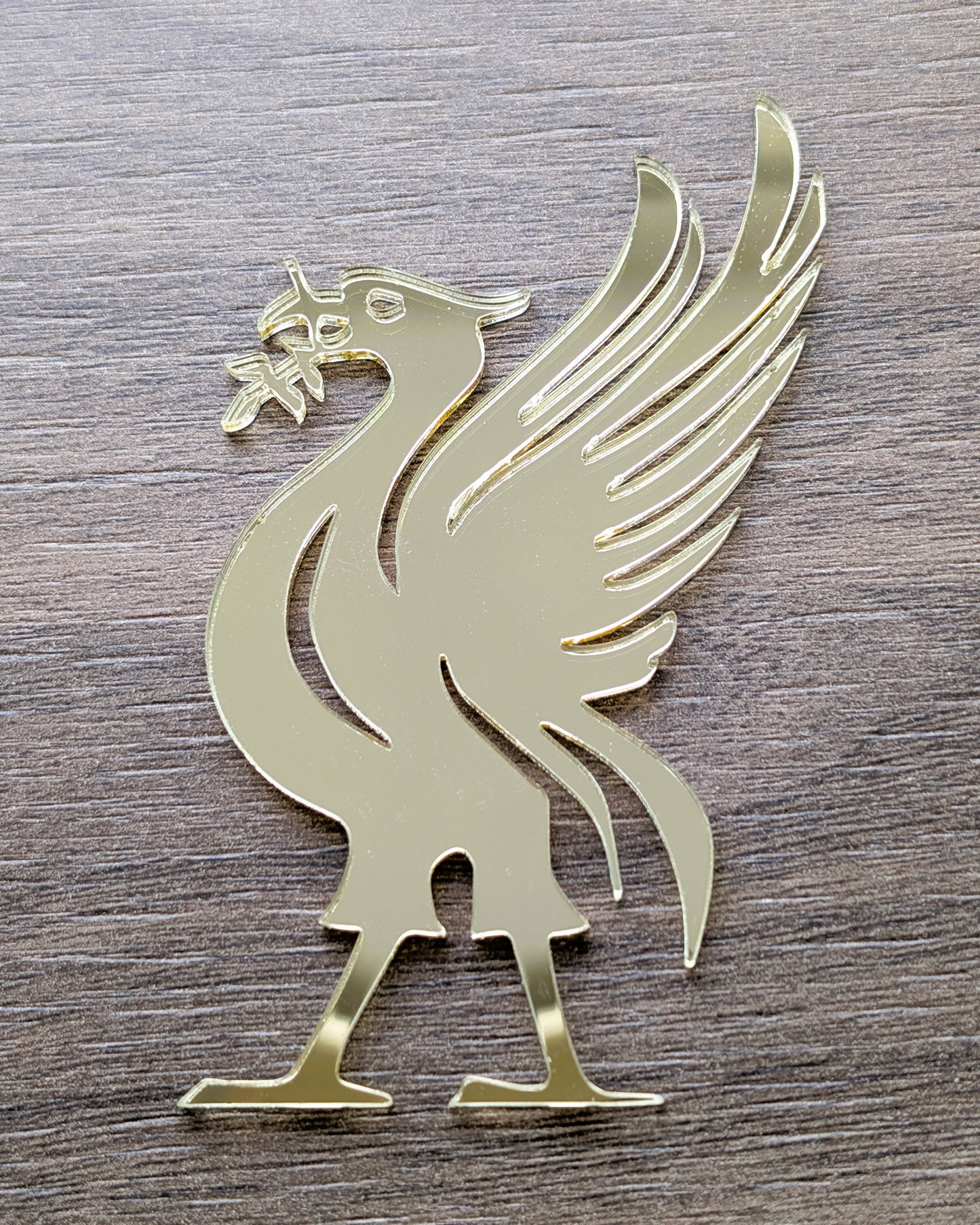 LFC Liver Bird Figure Gold Acrylic Cake Charm