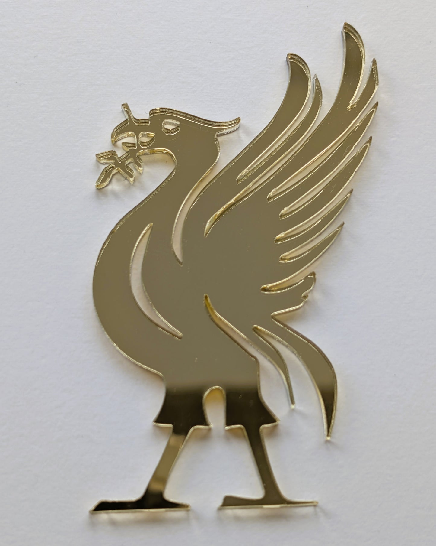 LFC Liver Bird Figure Gold Acrylic Cake Charm