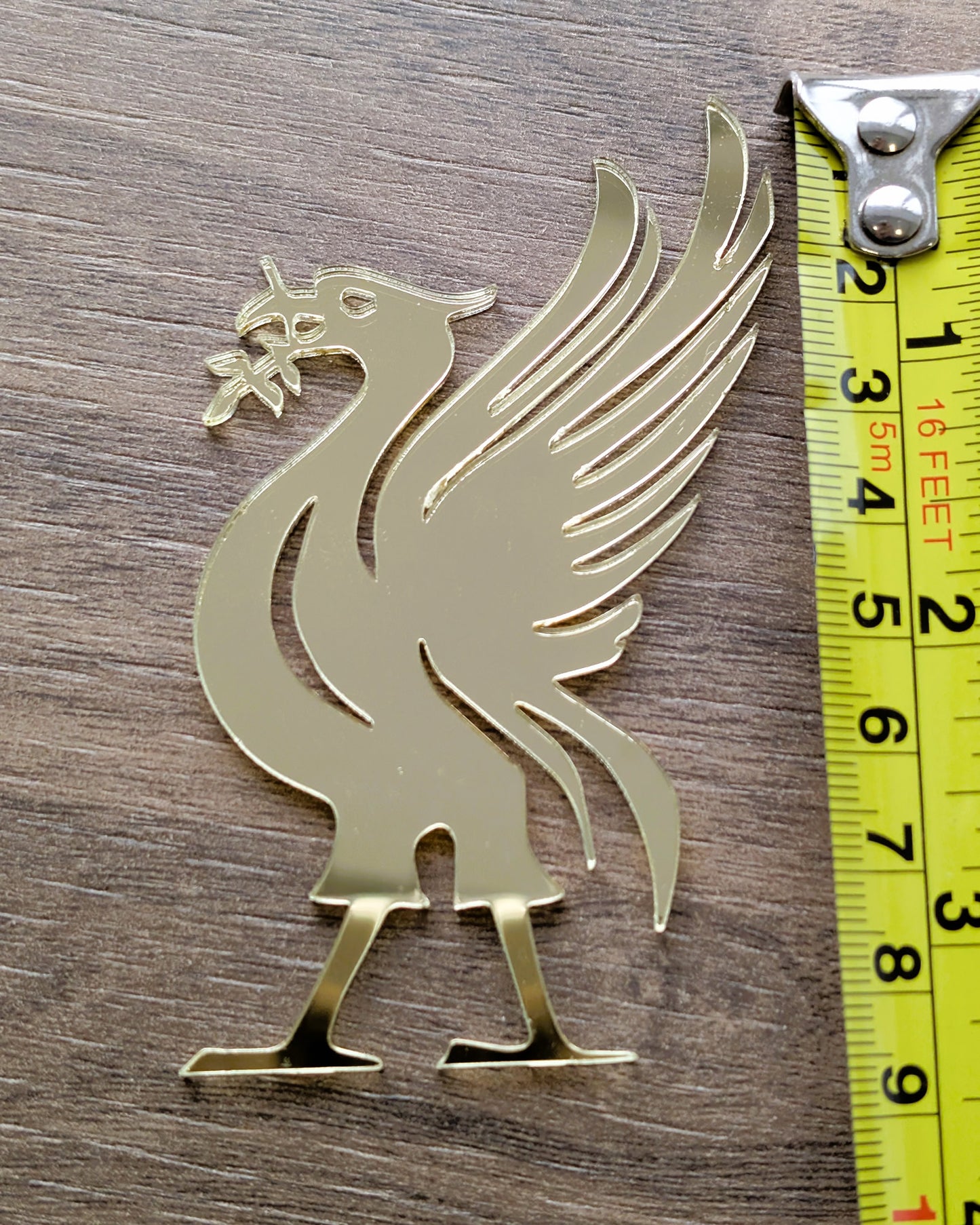 LFC Liver Bird Figure Gold Acrylic Cake Charm