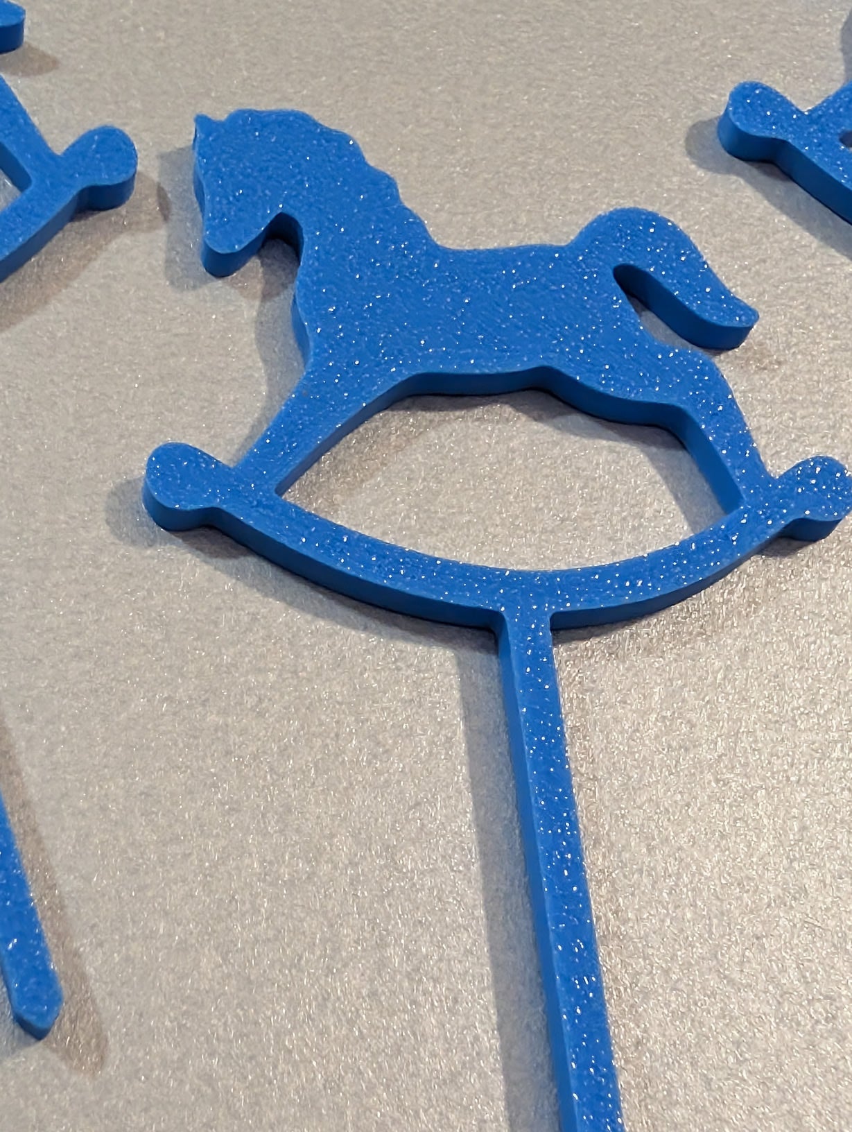 Rocking Horse Cupcake Picks - Blue