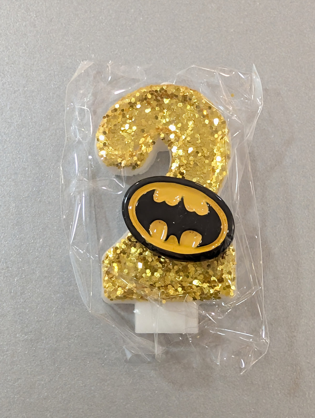 Gold Glitter Batman Candle - 2