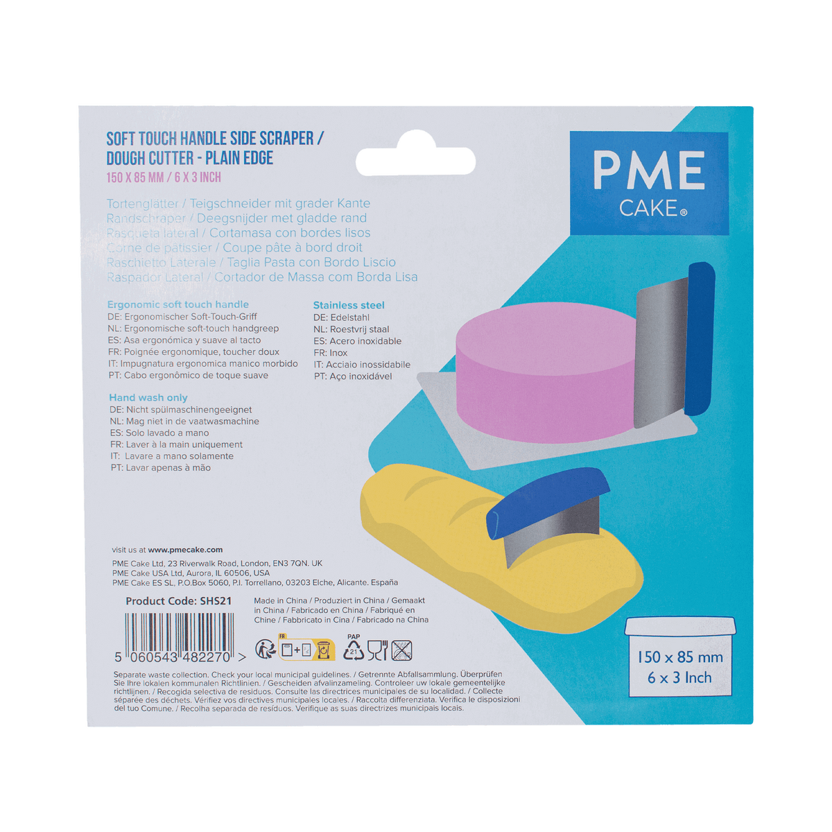 PME Soft Handle Dough Scraper 6"