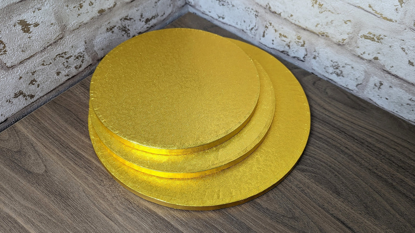 Gold Round Cake Drums - 9"