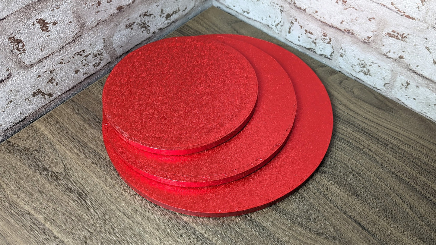 Red Round Cake Drums - 14"