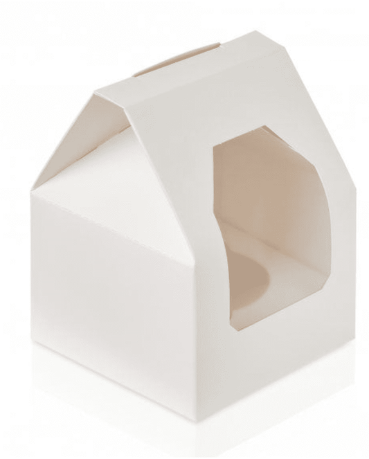 Cupcake Box with Window Lid - Holds 1 Cupcake - 6pk Bundle