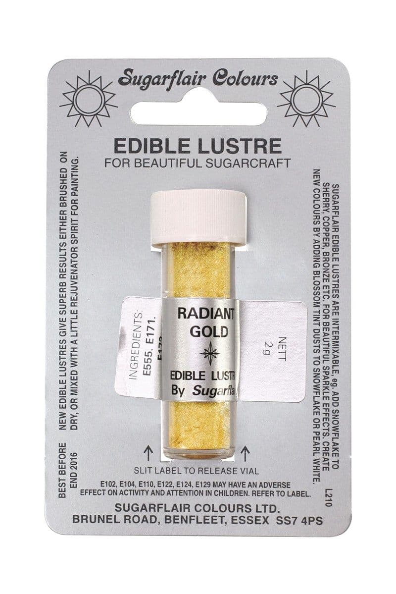 Sugarflair Edible Lustre Dust 2g - Radiant Gold