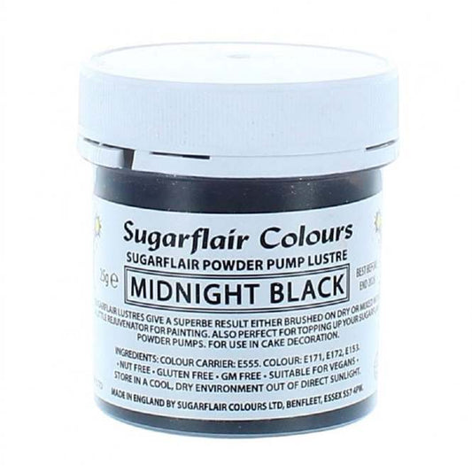 Sugarflair Lustre Pump Refill 25g - Midnight Black