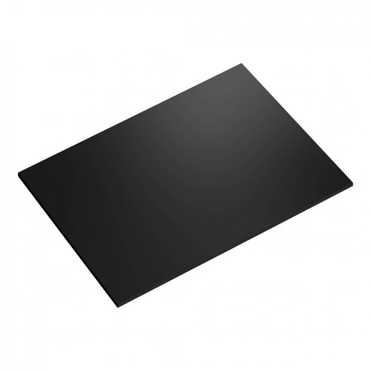 Masonite Cake Board - 18" x 14" Black Rectangle/Oblong - Gloss
