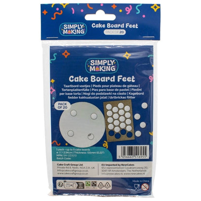 SM Cake Board Feet- pk 20