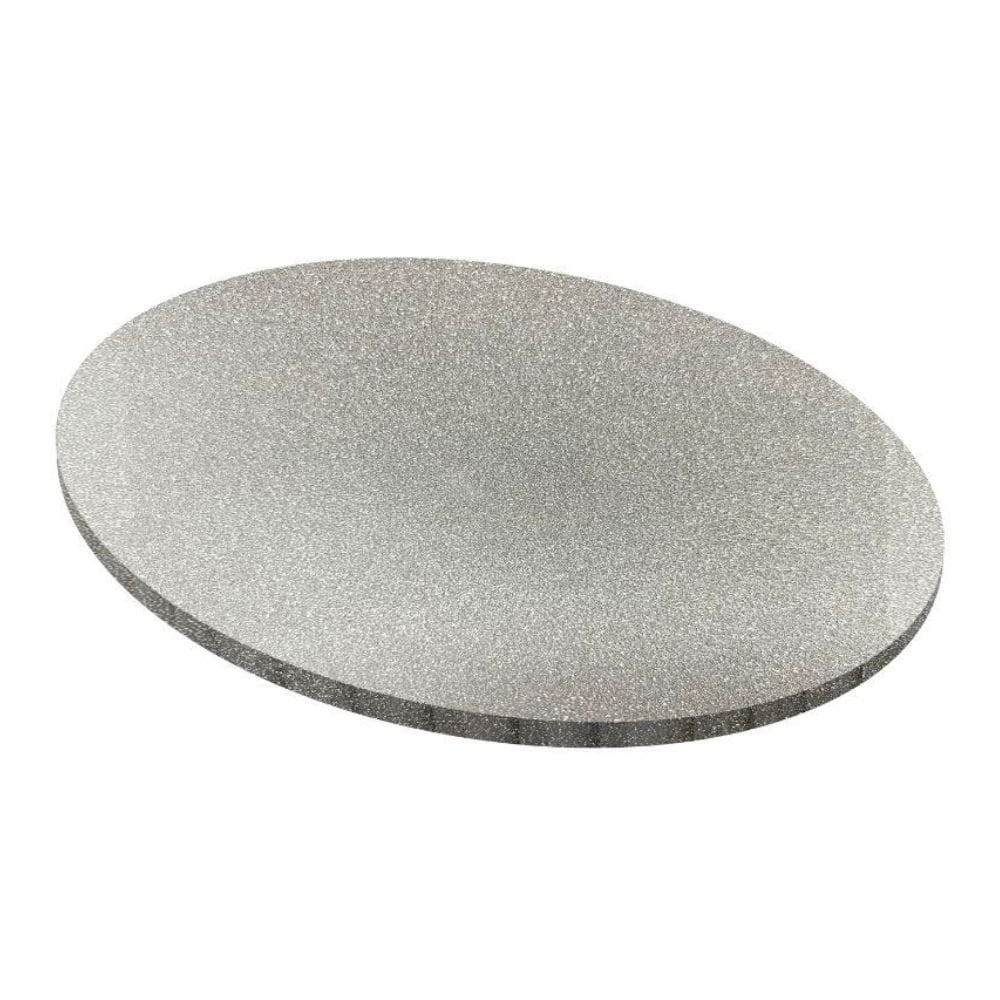 Masonite Cake Board - Silver Glitter  10"