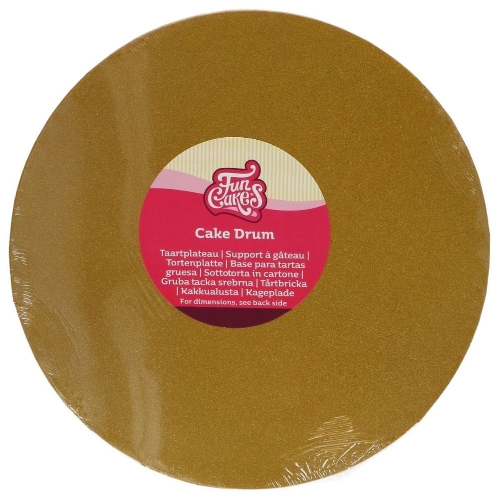 Cake Drum Round - Glitter Gold 10"