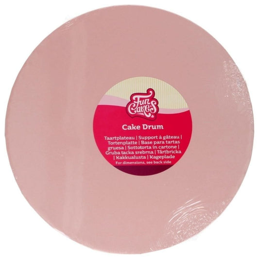12" Cake Drum Round - Pastel Pink