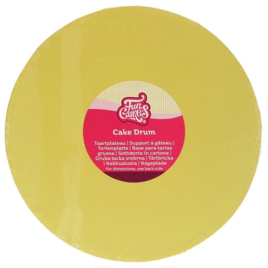 10" Cake Drum Round - Pastel Yellow