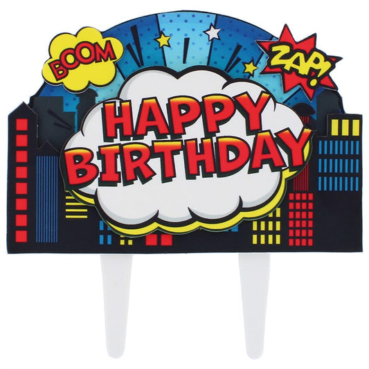 Culpitt Gumpaste Decoration - Superhero Happy Birthday