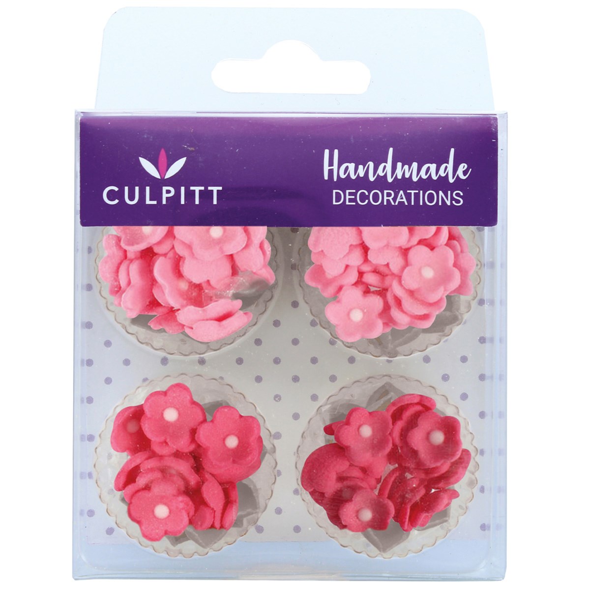 Sugar Decorations - Mini Flowers Pink 100pc