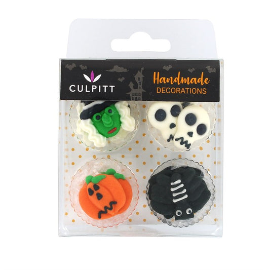 Halloween Sugar Piping 12pc - Witch/Pumpkin/Bat