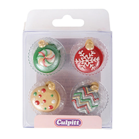 Sugar Decorations - Baubles 12pc