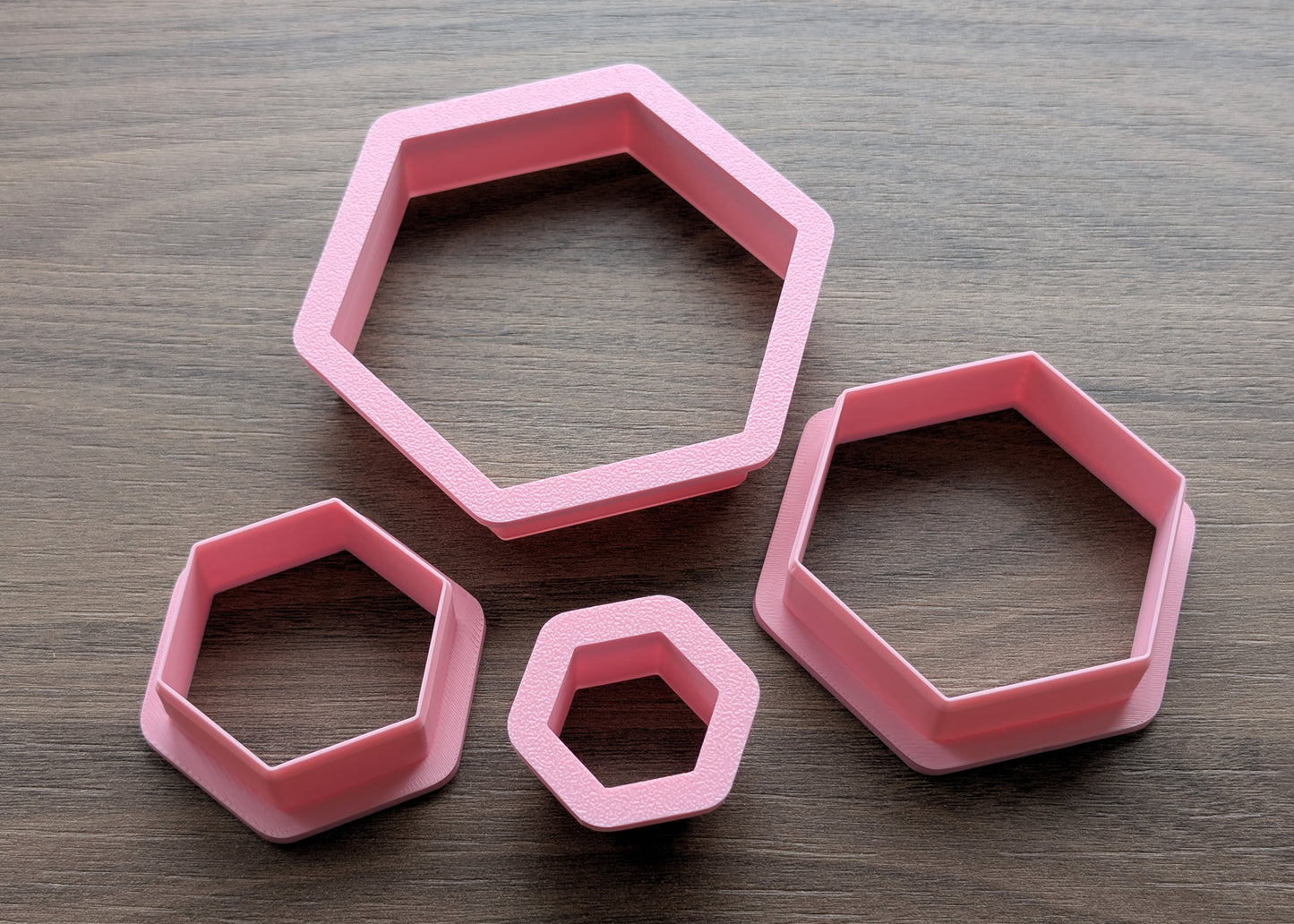 Hexagon Cookie/Fondant Cutters - 4pcs (3cm, 5cm, 7cm & 9cm)