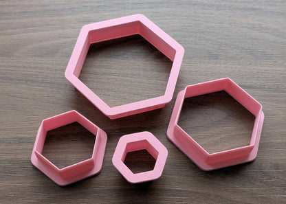 Hexagon Cookie/Fondant Cutters - 4pcs (3cm, 5cm, 7cm & 9cm)