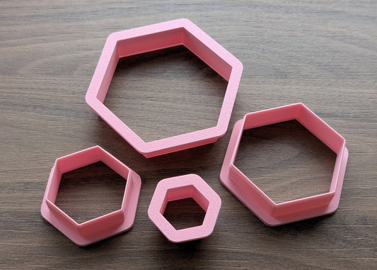 Hexagon Cookie/Fondant Cutters - 4pcs (3cm, 5cm, 7cm & 9cm)