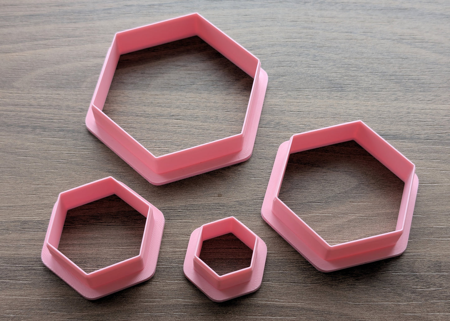 Hexagon Cookie/Fondant Cutters - 4pcs (3cm, 5cm, 7cm & 9cm)