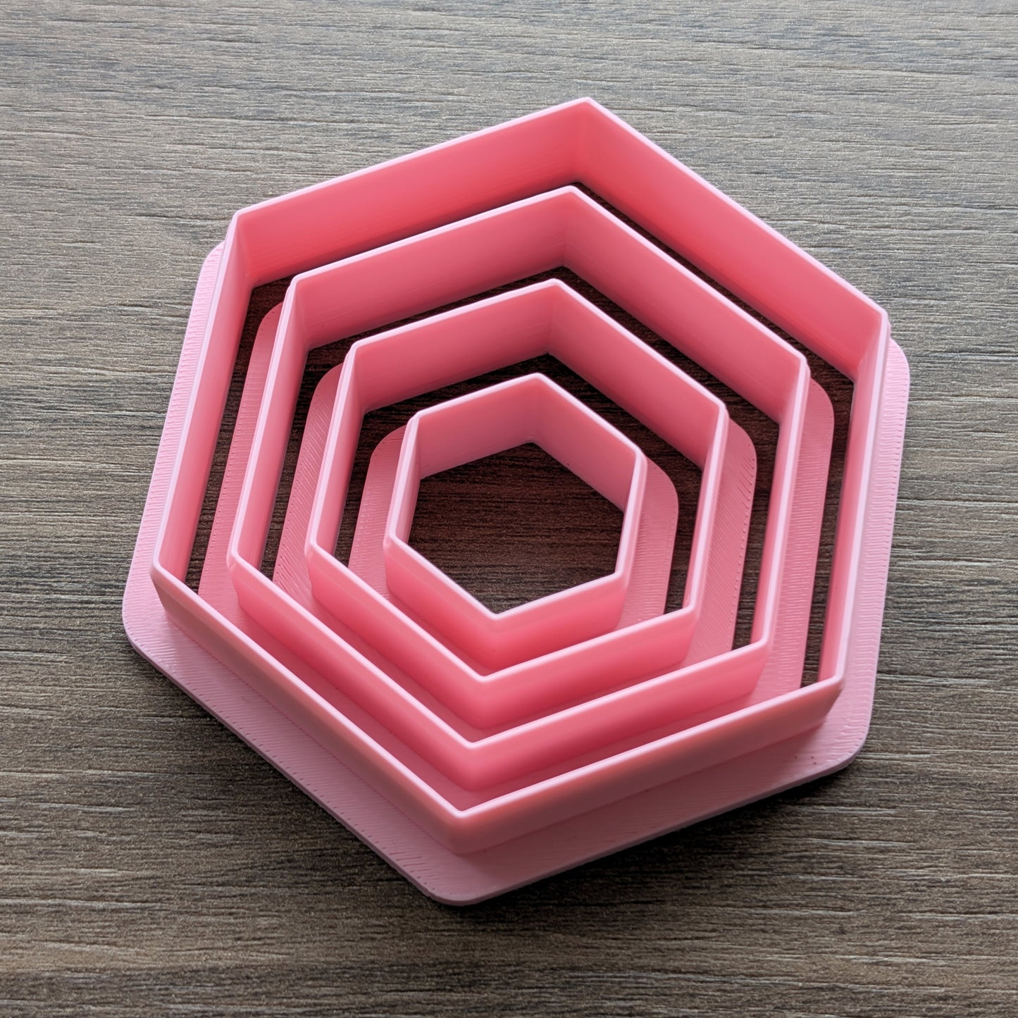 Hexagon Cookie/Fondant Cutters - 4pcs (3cm, 5cm, 7cm & 9cm)