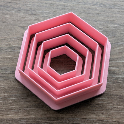 Hexagon Cookie/Fondant Cutters - 4pcs (3cm, 5cm, 7cm & 9cm)