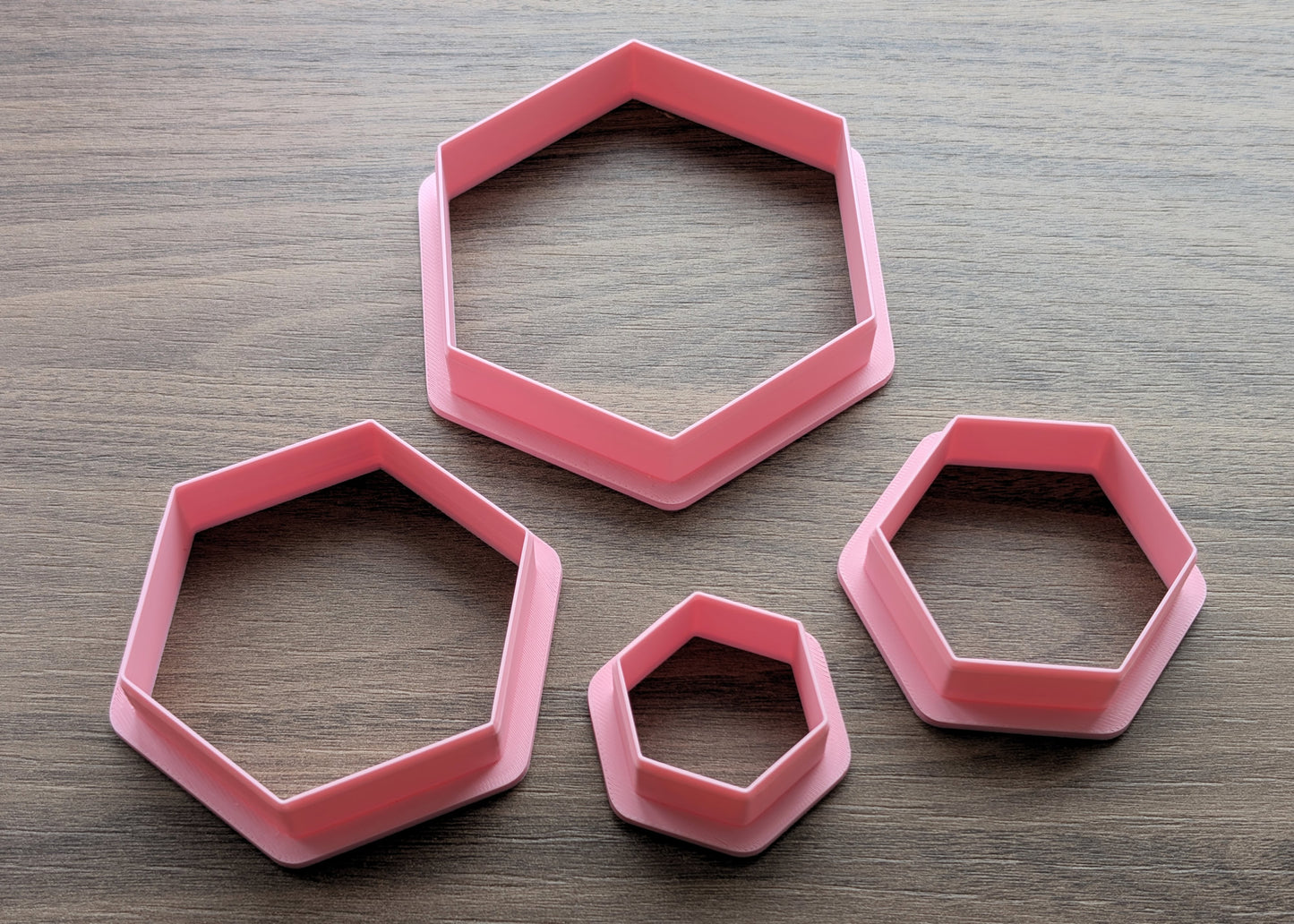 Hexagon Cookie/Fondant Cutters - 4pcs (4cm, 6cm, 8cm & 10cm)