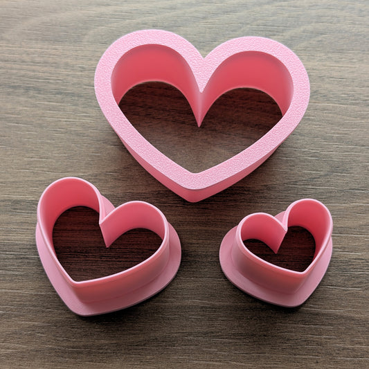 Hearts #2 Cookie/Fondant Cutters - 3pcs