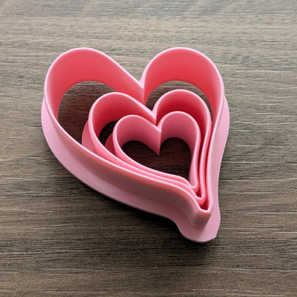 Hearts #3 Cookie/Fondant Cutters - 3pcs
