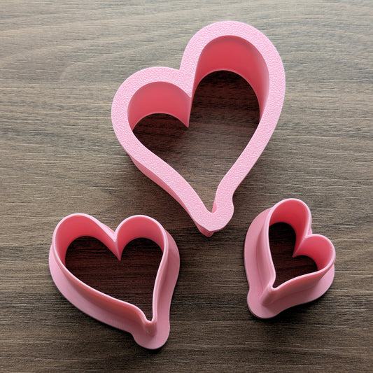 Hearts #3 Cookie/Fondant Cutters - 3pcs