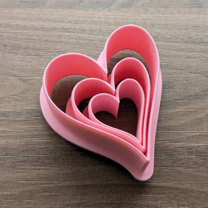 Hearts #4 Cookie/Fondant Cutters - 3pcs
