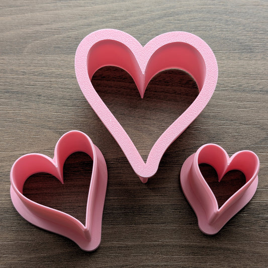 Hearts #4 Cookie/Fondant Cutters - 3pcs
