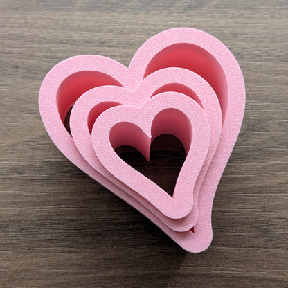 Hearts #4 Cookie/Fondant Cutters - 3pcs