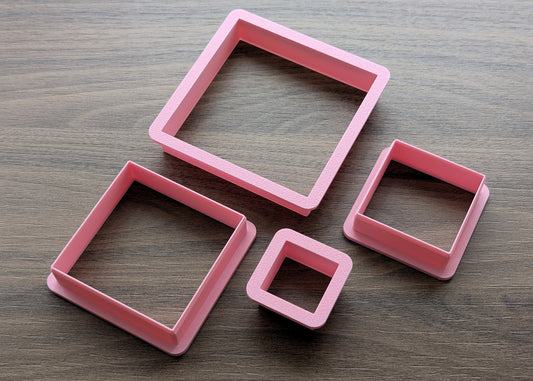 Squares Cookie/Fondant Cutters - 4pcs (3cm, 5cm, 7cm & 9cm)