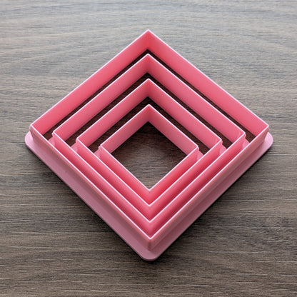 Squares Cookie/Fondant Cutters - 4pcs (4cm, 6cm, 8cm & 10cm)