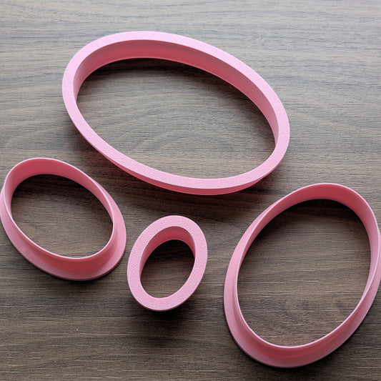 Ovals Cookie/Fondant Cutters - 4pcs (3cm, 5cm, 7cm & 9cm)