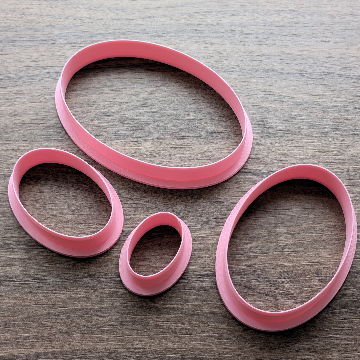 Ovals Cookie/Fondant Cutters - 4pcs (3cm, 5cm, 7cm & 9cm)